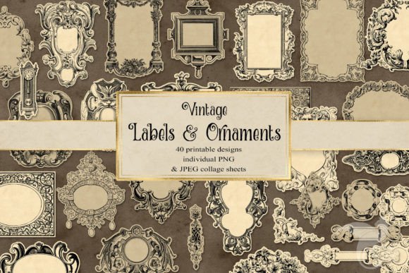 Download Vintage Labels and Ornaments - Premium Resources