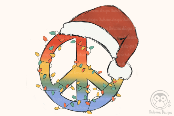 Download Peace Hippie Christmas Sublimation - Premium Resources